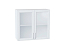 Шкаф верхний с 2-мя остекленными дверцами Сканди (716х800х320) Белый/White Softwood