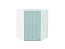 Шкаф верхний угловой Прованс (716х600х600) Белый/Голубой