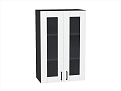 Шкаф верхний с 2-мя остекленными дверцами Лофт (920х600х320) graphite/super white