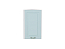 Шкаф верхний торцевой Ницца (716х300х304) Белый/Голубой