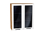 Шкаф верхний с 2-мя остекленными дверцами Глетчер (920х800х318) Дуб Вотан/Айленд Силк