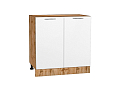Шкаф нижний с 2-мя дверцами Валерия-М (816х800х478) Дуб Вотан/Белый металлик