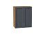 Шкаф верхний с 2-мя дверцами Сканди (716х600х320) Дуб Вотан/Graphite Softwood