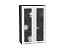Шкаф верхний с 2-мя остекленными дверцами Ницца (920х600х318) Graphite/Белый