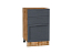 Шкаф нижний с 3-мя ящиками Сканди (816х500х480) Дуб Вотан/Graphite Softwood