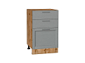 Шкаф нижний с 3-мя ящиками Сканди (816х500х480) Дуб Вотан/grey softwood