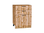 Шкаф нижний с 3-мя ящиками Флэт (816х600х478) Дуб Вотан/Wotan Oak 2S