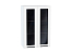 Шкаф верхний с 2-мя остекленными дверцами Глетчер (920х600х318) Белый/Айленд Силк