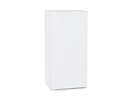 Шкаф верхний с 1-ой дверцей Фьюжн (920х450х320) Белый/silky white