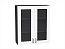 Шкаф верхний с 2-мя остекленными дверцами Лофт (920х800х320) Graphite/Super White