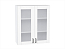 Шкаф верхний с 2-мя остекленными дверцами Лофт (920х800х320) Белый/Super White