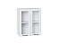 Шкаф верхний с 2-мя остекленными дверцами Барселона (716х600х324) Белый/Белый