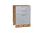Шкаф нижний с 3-мя ящиками Валерия-М (816х600х480) Дуб Вотан/Серый металлик дождь светлый
