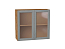 Шкаф верхний с 2-мя остекленными дверцами Сканди (716х800х320) Дуб Вотан/Grey Softwood