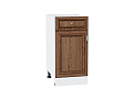 Шкаф нижний с 1-ой дверцей и ящиком Шале (816х400х478) Белый/brown dreamline