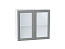 Шкаф верхний с 2-мя остекленными дверцами Сканди (716х800х320) Белый/Grey Softwood