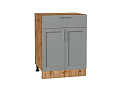 Шкаф нижний с 2-мя дверцами и ящиком Сканди (816х600х480) Дуб Вотан/grey softwood