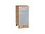 Шкаф нижний с 1-ой дверцей и ящиком Валерия-М (816х400х478) Дуб Вотан/Серый металлик дождь светлый