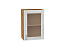 Шкаф верхний с 1-ой остекленной дверцей Лофт (716х500х320) Дуб Вотан/Nordic Oak