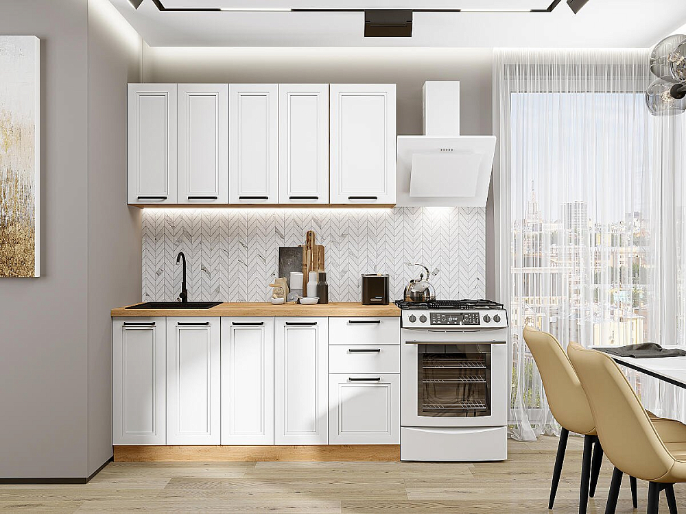 Нео-01 Дуб Вотан/white silk