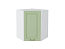 Шкаф верхний угловой Ницца (716х600х600) Белый/Дуб оливковый