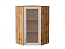 Шкаф верхний угловой остекленный Сканди (920х600х600) Дуб Вотан/Cappuccino Softwood