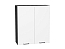 Шкаф верхний с 2-мя дверцами Флэт (920х800х318) Graphite/White In 2S