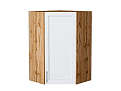 Шкаф верхний угловой Сканди (920х600х600) Дуб Вотан/white softwood