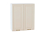Шкаф верхний с 2-мя дверцами Ницца (920х800х318) Белый/Агат