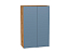Шкаф верхний с 2-мя дверцами Фьюжн (920х600х320) Дуб Вотан/Silky Blue