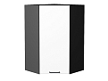Шкаф верхний угловой Флэт (920х600х600) graphite/white in 2s
