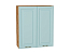 Шкаф верхний с 2-мя дверцами Ницца (920х800х318) Дуб Вотан/Голубой