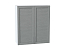 Шкаф верхний с 2-мя дверцами Сканди (920х800х320) Белый/Grey Softwood
