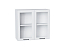 Шкаф верхний с 2-мя остекленными дверцами Барселона (716х800х324) Белый/Белый