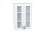 Шкаф верхний с 2-мя остекленными дверцами Лофт (920х600х320) Белый/Super White