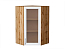 Шкаф верхний угловой остекленный Сканди (920х600х600) Дуб Вотан/White Softwood