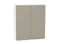 Шкаф верхний с 2-мя дверцами Фьюжн (920х800х320) Белый/silky grey