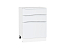 Шкаф нижний с 3-мя ящиками Фьюжн (816х600х480) Белый/Silky White