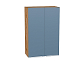 Шкаф верхний с 2-мя дверцами Фьюжн (920х600х320) Дуб Вотан/silky blue