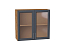 Шкаф верхний с 2-мя остекленными дверцами Сканди (716х800х320) Дуб Вотан/Graphite Softwood