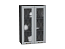 Шкаф верхний с 2-мя остекленными дверцами Ницца (920х600х318) Graphite/Графит