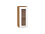 Шкаф верхний с 1-ой остекленной дверцей Валерия-М (716х300х318) Дуб Вотан/Белый металлик