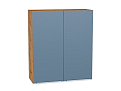 Шкаф верхний с 2-мя дверцами Фьюжн (920х800х320) Дуб Вотан/silky blue