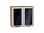 Шкаф верхний с 2-мя остекленными дверцами Глетчер (716х800х318) Дуб Вотан/Гейнсборо Силк