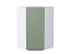 Шкаф верхний угловой Фьюжн (920х600х600) Белый/Silky Mint