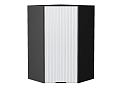 Шкаф верхний угловой Евро Лайн (920х600х600) graphite/Белый