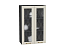 Шкаф верхний с 2-мя остекленными дверцами Ницца (920х600х318) Graphite/Агат