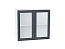 Шкаф верхний с 2-мя остекленными дверцами Сканди (716х800х320) Белый/Graphite Softwood