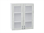 Шкаф верхний с 2-мя остекленными дверцами Лофт (920х800х320) Белый/Nordic Oak