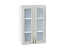 Шкаф верхний с 2-мя остекленными дверцами Шале (920х600х320) Белый/White Dreamline
